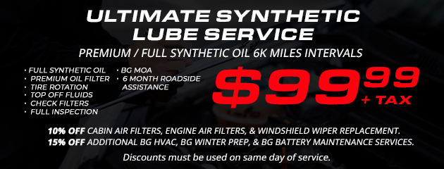 Ultimate Synthetic Lube Service Special